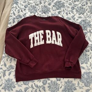 The Bar Burgundy Crew Neck Sweater